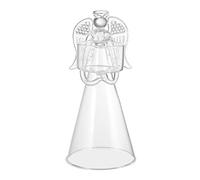 Transparent Angel Candlesticks Holders, Glass Angel Candlestick Tea Light Stand Votive Candle Cup Xmas Statue Table Centerpiece for Weddings Parties Home Christmas