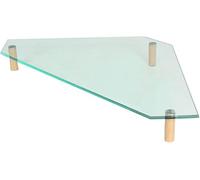 Transparent Angle Monitor Stand - Compact Glass Desk Support for Laptops & Screens - Triangular Design Easy Mount Perfect for Home Office nization