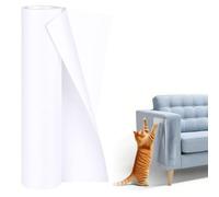 Transparent Anti Cat Scratch Furniture Protector 43cm x 5m Roll: ZQVCNF 0.12mm Thick Self-Adhesive Sofa Protectors from Pets - Cat Anti Scratch Tape for Sofa,Couch & Furniture - Residue-Free
