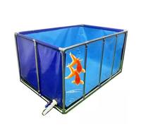Transparent Aquarium Pool with Steel Frame and Viewing Window, Ideal for Outdoor Ponds and Fish Tanks