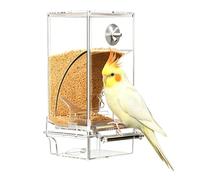 Transparent Automatic Bird Feeder for the Cage | Automatic Cage Feeder for Canaries, Finches, Cockatiels, Cockatiels, Cockatiels, Cockatoos,