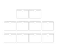 Transparent back square parking permit holder, pocket wallet badge, passport ticket, car windshield holder, motorcycle interior storage label, shelf sleeve, clear pouch, adhesive label