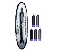 Transparent Barrel 0.38 mm Refillable Fountain Pen | Knock Type Fountain Pen | For Marking, Drawing and Sketching School Office Gift for Stationery