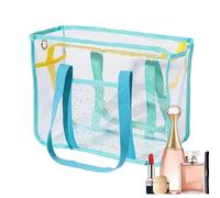 Transparent Beach Bag - Large Clear Tote, Designer Travel Handbag | Waterproof Zipper Style, Spacious Organized Interior, Natatio Shopping Bag, Style B, Se référer à la description