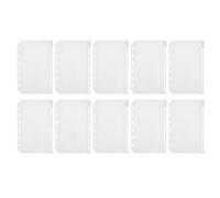 Transparent Binder Pockets - 10 Pieces Anti-Loss Organizer, 6 Ring Binder Pockets, for Cards, Project Reports, Photographs, Tax Documents, Homework