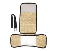 Transparent Bird Carrier Bag, Portable Travel Cage for Parrots, Lightweight Breathable Backpack with Rattan Weaving Design, Two - Way Zipper and Side Pockets for Cockatiels Parakee (Blue)