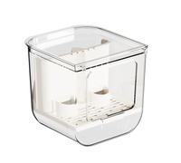 Transparent Bird Feeder - Cage Food Dispenser for Parrots Conures Parakeets Cockatoos Canaries Finches Cockatiels Lovebirds, Convenient Feeding Station for Birds at Home or Breeding Aviary