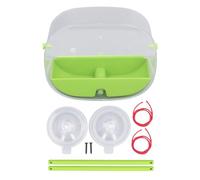 Transparent Bird Feeder with Strong Suction Cup Multifunctional DIY Innovative Oval Bird Feeder for Window Garden Outdoor Use Durable Plastic 16.5x12x8cm