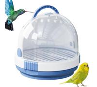 Transparent Bird Travel Bag - Ventilated Parrot Holder, Lockable Carrier | Lightweight Bird Travel Case for Parakeet, Cacatoo, Plum Feather Outdoor Cuts