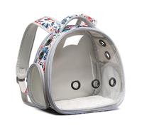 Transparent Birdcage Backpack For Small Animals - Portable Space Bag For Parrots, Pigeons, Hedgehogs, Hamsters, And Cats