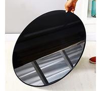 Transparent Black Brown Round Tempered Glass Table Top for Outdoor Patio Kitchen Dining Coffee - Available in 40cm 50cm 60cm 80cm Sizes Rounded Edge Design.