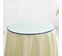 Transparent Black Brown Round Tempered Glass Table Top for Outdoor Patio Kitchen Dining or Coffee - Available in 40cm 50cm 60cm 80cm Sizes Rounded Edges.