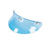 (Transparent blue) 3-Snap Helmet Peak Lens Sun Shade Shield Wear Resistant for 3/4 Motorcycle
