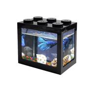 (transparent, Blue light) USB Mini Fish Tank Desktop LED Fish Tank