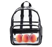 Transparent Book Backpack - Transparent Large Capacity Book Bag, Transparent Backpack for Kindergarten | Large Capacity Transparent Book Bag, Transparent Backpack for Kids, Girls, Raga, Black, Fare