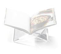 Transparent Book Holder with Sturdy Base Perfect Home Study Secures Heavy Books Thin Book Planner Magazines Easy Assembly Design Tools Not Needed