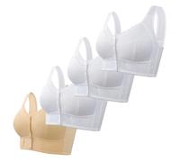 Transparent Bra for Women Underwire Front Closure Optimal Comfort Wide Straps Full Coverage Soft Support for Daily Use Adult Diaper Bodysuit, K, 30