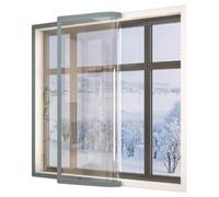 Transparent Bubble Window Film Thermal Control for Hot Winter Thickened Reusable Winter Clear Energy Saving Home Insulationfor Winterizing and Keeping Cold Out(3.2'Wx2.6'H)