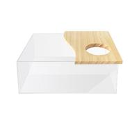 Transparent Cabin, Protective Sand Bath Shelter, Sturdy Grooming Zone with Clear Panels, Small Animal Washroom, Burrow Haven with Practical Design, Pet Playground for Sleeping Comfort