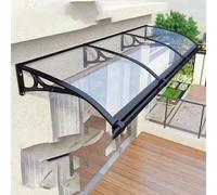 Transparent Canopy Awning for Front Door UV Protection & Rain Shield Easy to Install Width Options: 60/80/100/120cmOutdoor Shelter #2-100x100cm
