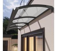 Transparent Canopy Awning for Front Door UV & Rain Protection Easy Assembly Various Widths (65/80/100/120/150 cm) Outdoor ShelterEntrance Cover (150x250cm)