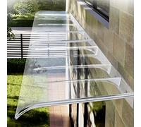 Transparent Canopy Awning for Outdoor Door and Window, Polycarbonate Rain Shelter for Garages, Patios, Balconies, and Restaurants
