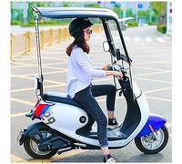 Transparent Canopy for Mobility Scooters, All-Weather Sunshade Cover with Detachable Rear Panel, UV & Rain Protection, Easy Installation for Electric Bikes