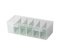 Transparent Card Box, Transparent Plastic Index Holder, Adjustable Divider, Large Capacity, 0.9 Pound, Portable Vocabulary Storage Box for Organising Learning Notes and Notes, Green, Siehe