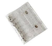 Transparent Cardboard Document Holder - Loose Leaf Ring Notebook, Received Card Holder with Star Pattern for Teachers Students Project Manager Administrative Staff