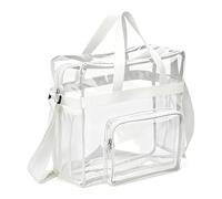 Transparent Carry Bag, PVC Bag, Transparent Clear Bag, Stadium Approved Transparent Bag, Library Clear Tote Bag for the Gym, Work, Sports Games and Concerts