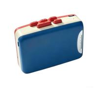 Transparent Cassette Player | Retro Design with for one-touch Recording, Compact Portable Tape Deck for Vintage Music, Includes Earphones, ABS Material