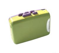 Transparent Cassette Player | Retro Design with for one-touch Recording, Compact Portable Tape Deck for Vintage Music, Includes Earphones, ABS Material
