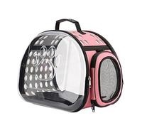 Transparent Cat Carrier Backpack, Portable Travel Pet Carrier for Small Cats Dogs Rabbits, Foldable Clear View Pet Hiking Backpack with Comfortable Interior for Vet Visits and Outi
