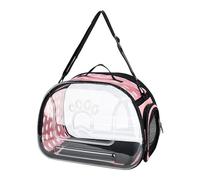 Transparent Cat Carrier Pets Bubble Bag for Walking Kitten Small Medium Dogs Pink L