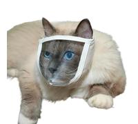 Transparent Cat Muzzle Cover - Breathable Anti-Bite Pet Grooming | Protective Cat Head Cover Small Medium Cats and Dogs | Soft Clear Pet Face Shield for the