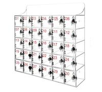 Transparent Cell Phone Storage Cabinet Key Security Box with Locks Acrylic Cell Phone Safe for Schools Businesses & F30 Slots for Keys & Devices