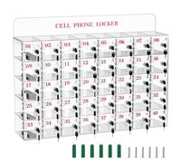 Transparent Cell Phone Storage Cabinet with 12/20/40 Slots Lockable nizer with Keys Mobile Phone Locker for Home/Office Use Secure Cell Phone Holder