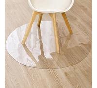 Transparent Chair Mat 1.5mm Thick Round PVC Floor Protector Waterproof Anti Scratch for Home & Office 115cm 45.2in Diameter Carpet Shield