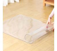 Transparent Chair Mat for Hard Floors, Non-Slip PVC Floor Protector, Waterproof Desk Protector Pad, Multi-Purpose Plastic Carpet Protectors for Home & Office Use