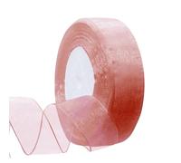 Transparent Champagne Organza Ribbon, 45 m x 2 cm Ribbon Wedding, Gift Ribbon, Chiffon for Handmade DIY, Invitation Decoration, Craft Ribbon for Party Wedding Decoration