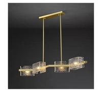 Transparent Chandelier - Modern Water Pattern Lighting Fixture for Living Room & Dining Room, E14 Bulb Ceiling Lamp for Home Decor