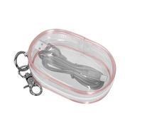 Transparent Charging Cable Storage Bag,Data Cable Storage Bag | Transparent Storage Bag | Portable Headphone Storage Box, pink, Consulte la descripción, See description