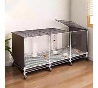 Transparent Chicken Cage with Sliding Tray and Wheels, Portable for Quail and Rabbits, Easy Clean Coop for Small Animals