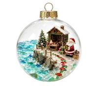Transparent Christmas Baubles Ornaments Xmas Tree Haning Ornament No Lights