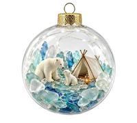 Transparent Christmas Baubles Ornaments Xmas Tree Haning Ornament No Lights