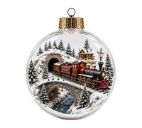 Transparent Christmas Baubles Ornaments Xmas Tree Haning Ornament No Lights