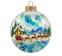 Transparent Christmas Baubles Ornaments Xmas Tree Haning Ornament No Lights