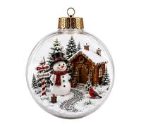 Transparent Christmas Baubles Ornaments Xmas Tree Haning Ornament No Lights