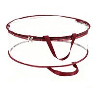 Transparent Christmas Wreath Storage Bag with Handles,Heavy Duty PVC Holiday Decoration Organizer for Wreaths Garlands Greenery,Seasonal Home Storage Solution(red90*20cm)
