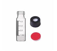 Transparent Chromatography Vial 4ml With Black Open-topped Cap 13mm Automatic Parse Sample Bottle With Scale 100/PK